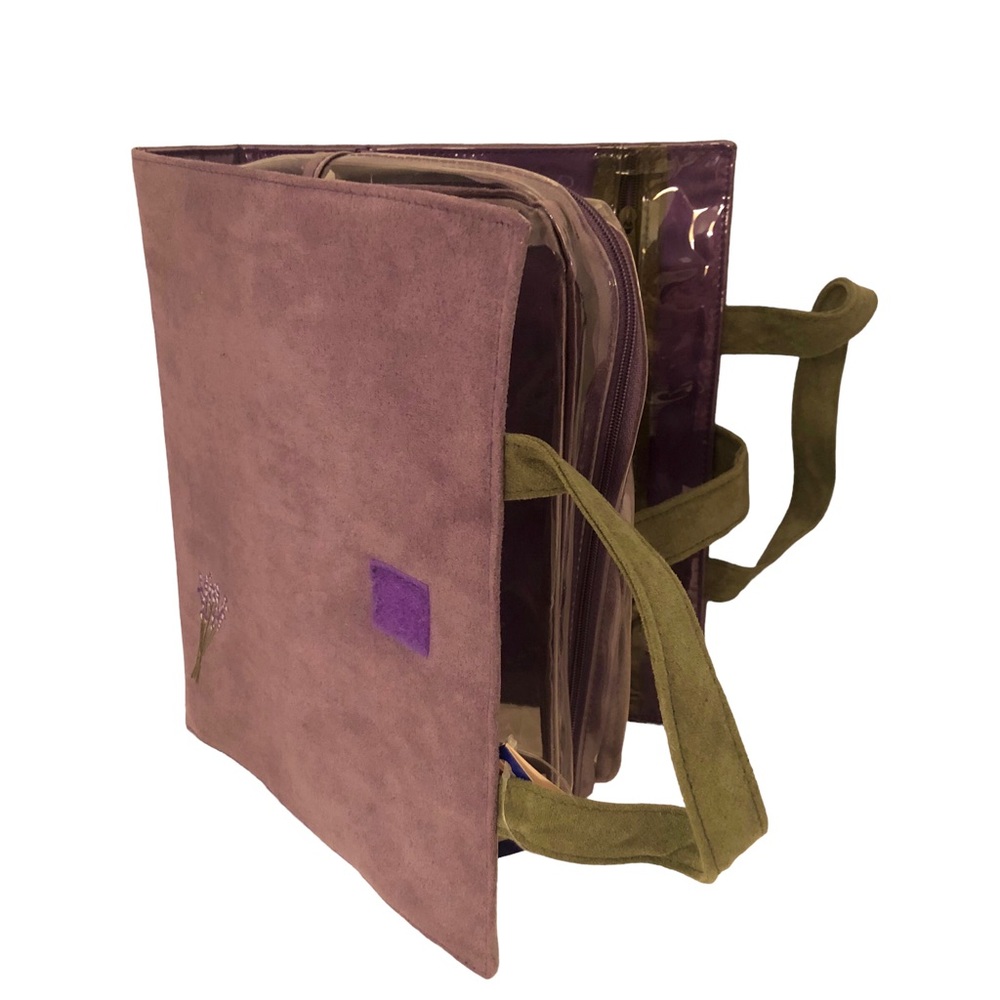 Lavender and Green Toiletries Travel Case - Picture 12 of 14